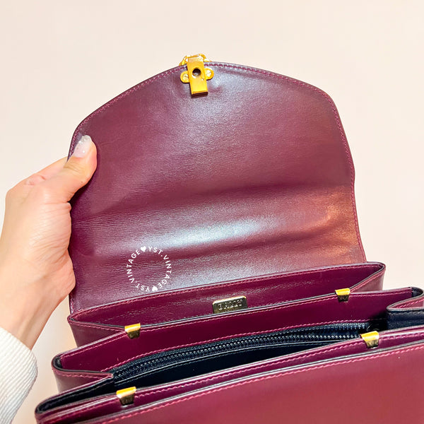 Vintage Bally Kelly Bag - Burgundy