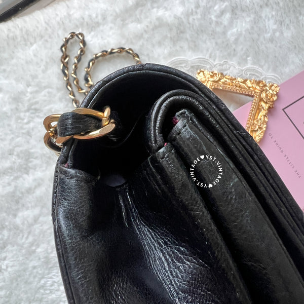 Vintage Chanel Double Flap Bag - Black 005