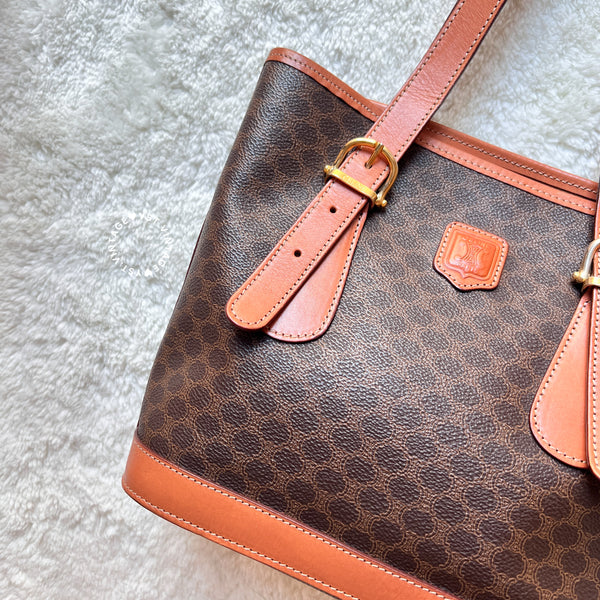 Vintage CELINE Macadam Bucket Hand/ Shoulder Bag 003