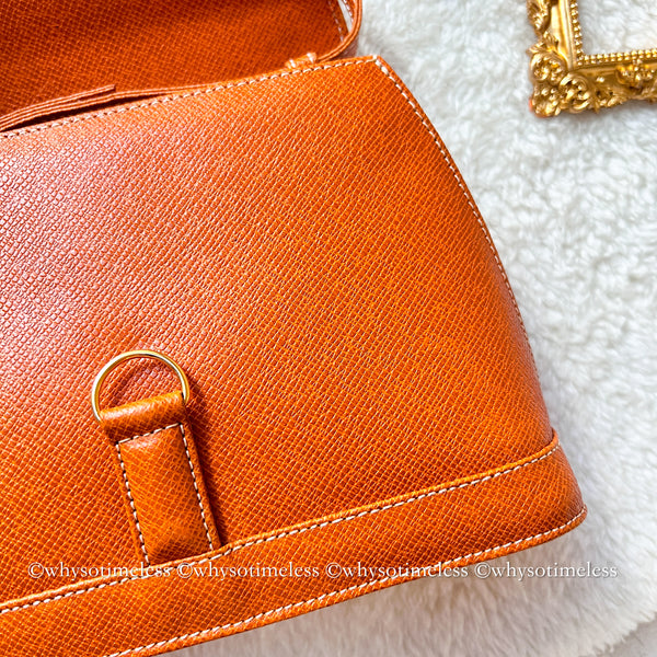 Vintage Valentino Garavani V-lock Crossbody Bag - Golden Brown