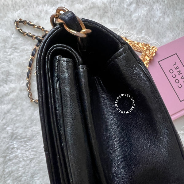 Vintage Chanel Double Flap Bag - Black 005