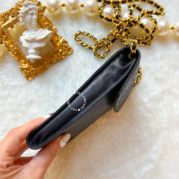 Vintage Chanel Caviar Mini Bag/ Phone Case - Black