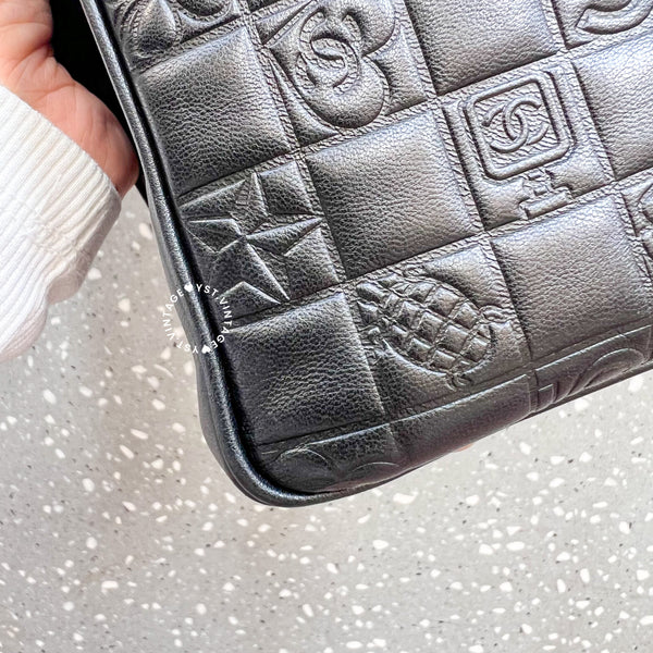 Vintage Chanel Camellia Vivian Tote Bag - Black