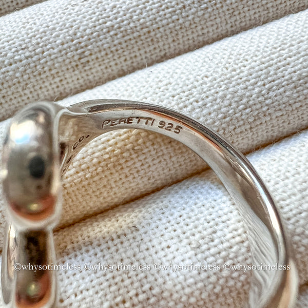 Vintage Tiffany & Co. Elsa Peretti Sterling Silver Open Heart Ring