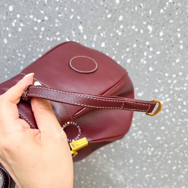 Vintage Cartier MUST DE CARTIER Mini Bucket Bag - Burgundy