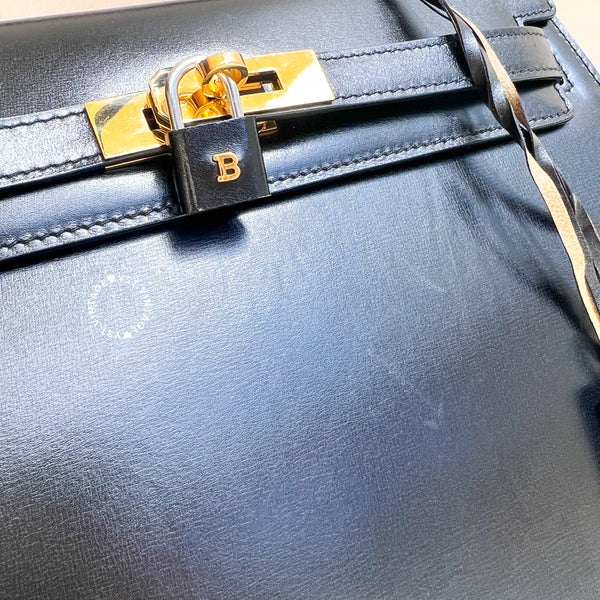 Vintage Bally Kelly Bag - Black K32