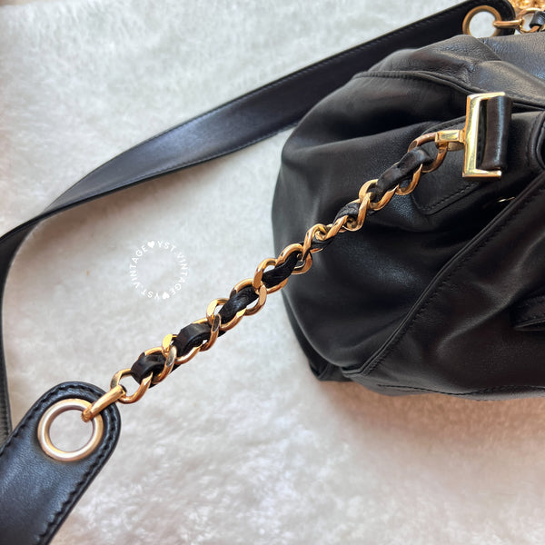 Vintage Chanel Bucket Bag - Black