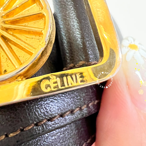 Vintage CELINE Sulky Belt - Brown*Gold