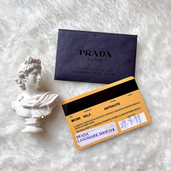 Vintage Prada Nylon Bucket Bag - Green