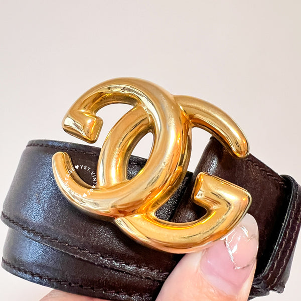 Vintage GUCCI Belt - Dark Brown*Gold