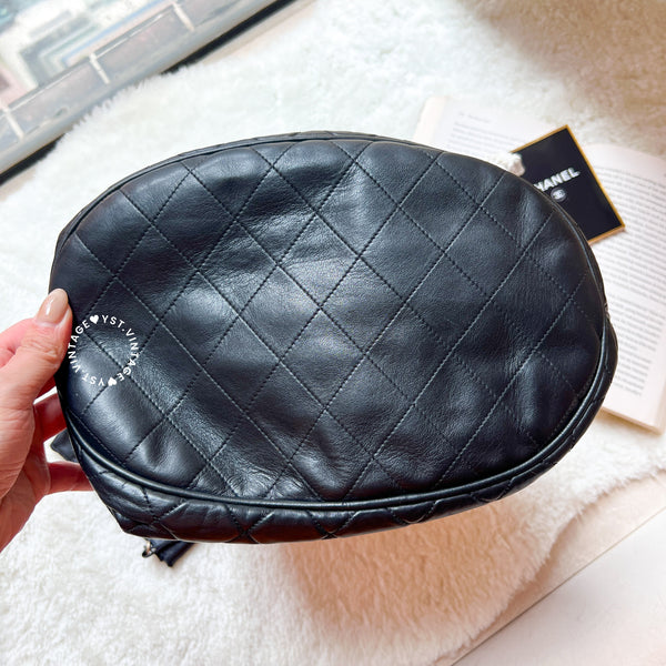 Vintage Chanel Bucket Bag with Coco Mark Chain - Black