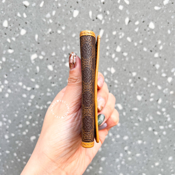 Vintage CELINE Macadam Key Case (6 Key Rings) - Brown