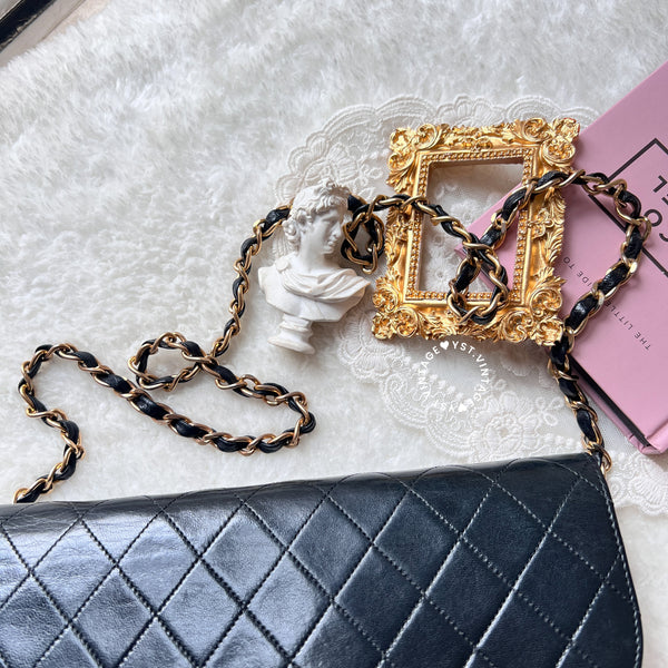 Vintage Chanel Double Flap Bag - Black 005