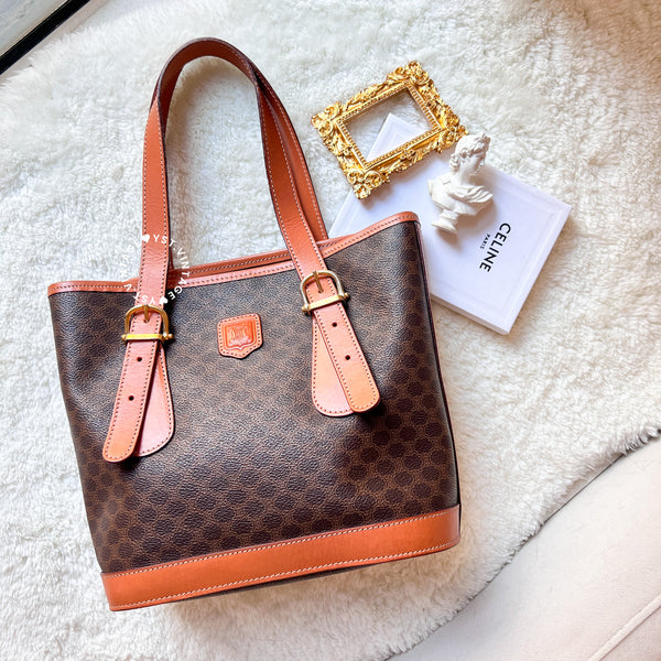 Vintage CELINE Macadam Bucket Hand/ Shoulder Bag 003