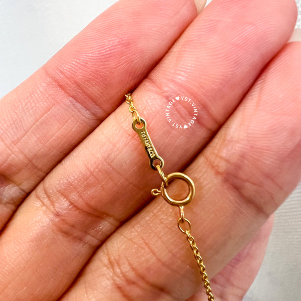 Vintage Tiffany & Co. Elsa Peretti 18KYG Open Heart Necklace