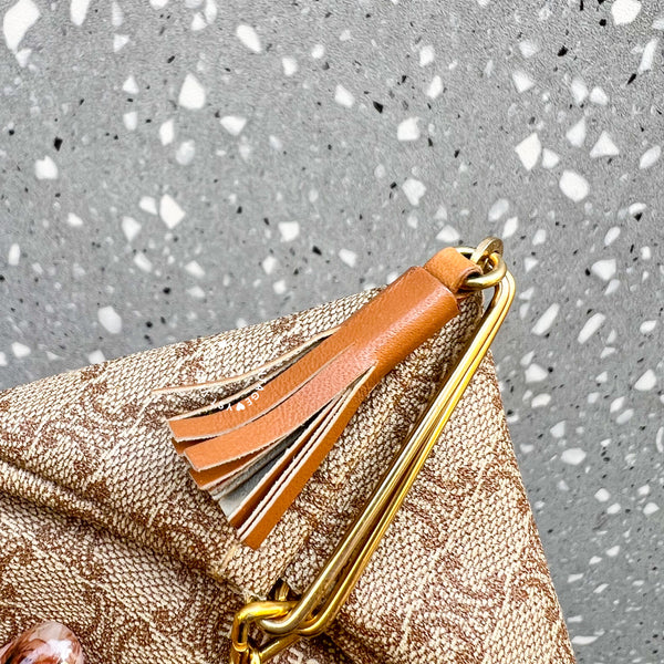 Vintage CELINE Sulky Macadam Coins Bag 004 - Beige