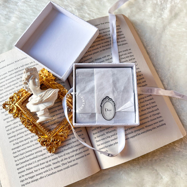 Pre-owned Dior CD Navy Stud Earrings