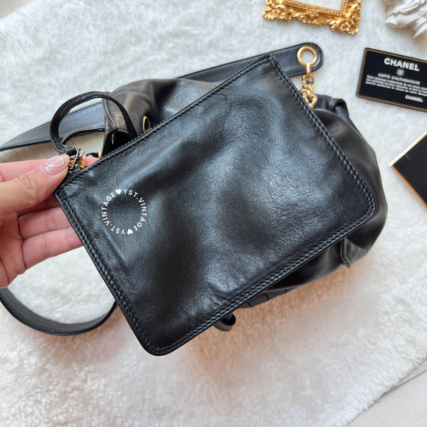 Vintage Chanel Bucket Bag - Black