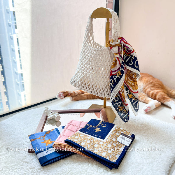 Vintage CELINE Scarfs/ Handkerchiefs (Manju/ Nanina/ Obelia/ Parinaz)