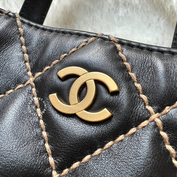 Vintage Chanel Vivian Tote Bag - Black 005