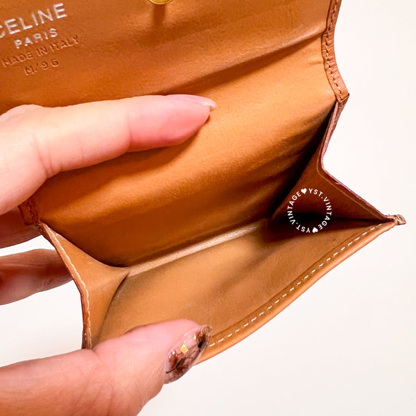 Vintage CELINE Macadam Card Holder / Coins Bag
