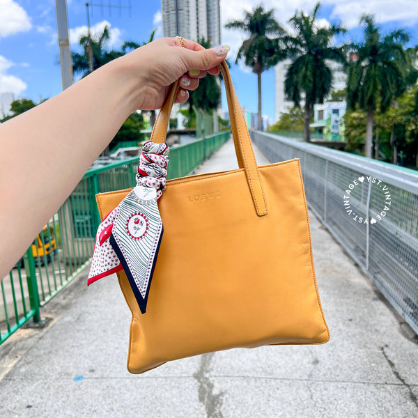 Vintage Loewe Mini Tote Bag - Beige