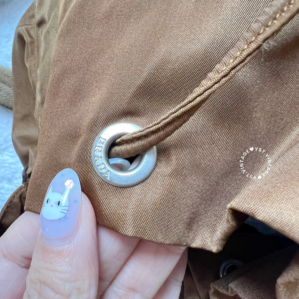 Vintage Prada Tessuto Nylon Vela Backpack - Caramel Brown
