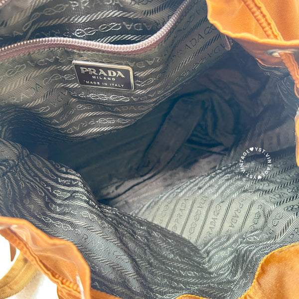 Vintage Prada Tessuto Nylon Vela Backpack - Caramel Brown