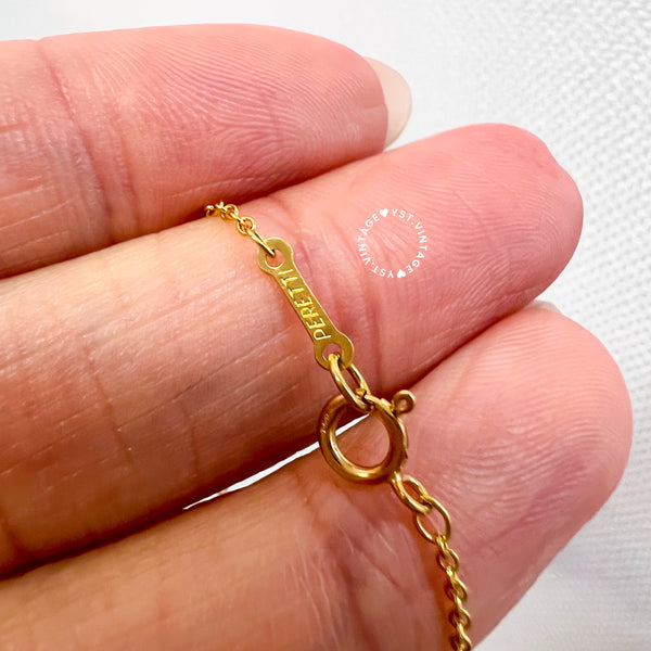 Vintage Tiffany & Co. Elsa Peretti 18KYG Open Heart Necklace