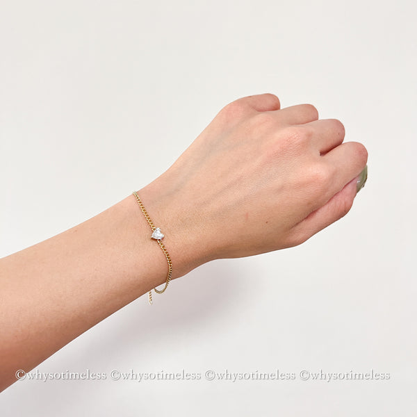 【Pre-order】 Mon Cœur Lab Grown Diamond 18KYG Cuban Link Bracelet