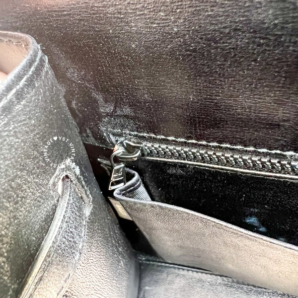 Vintage Bally Kelly Bag - Black K32