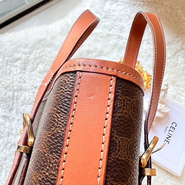 Vintage CELINE Macadam Bucket Hand/ Shoulder Bag 003