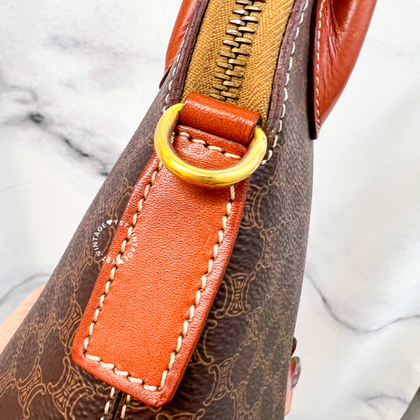 Vintage CELINE 1990s Macadam Mini Bolide - Brown 002