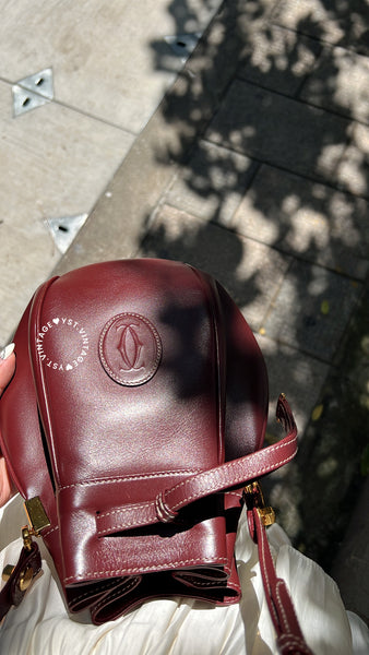 Vintage Cartier MUST DE CARTIER Mini Bucket Bag - Burgundy