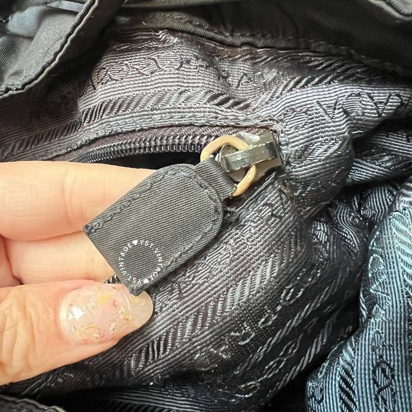 Vintage Prada Nylon Quilted Backpack - Navy