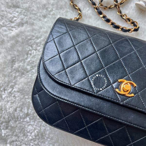 Vintage Chanel Double Flap Bag - Black 005