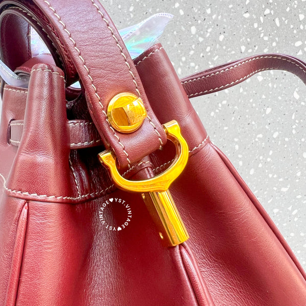 Vintage Cartier MUST DE CARTIER Mini Bucket Bag - Burgundy