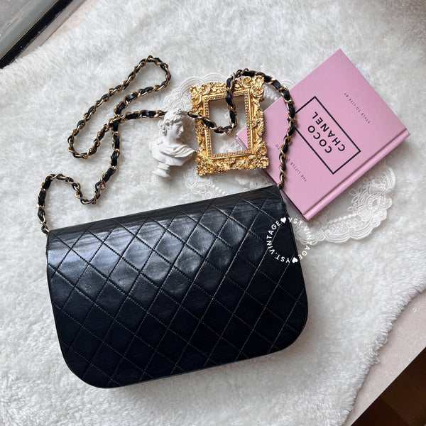 Vintage Chanel Double Flap Bag - Black 005