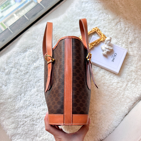 Vintage CELINE Macadam Bucket Hand/ Shoulder Bag 003