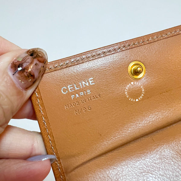 Vintage CELINE Macadam Card Holder / Coins Bag