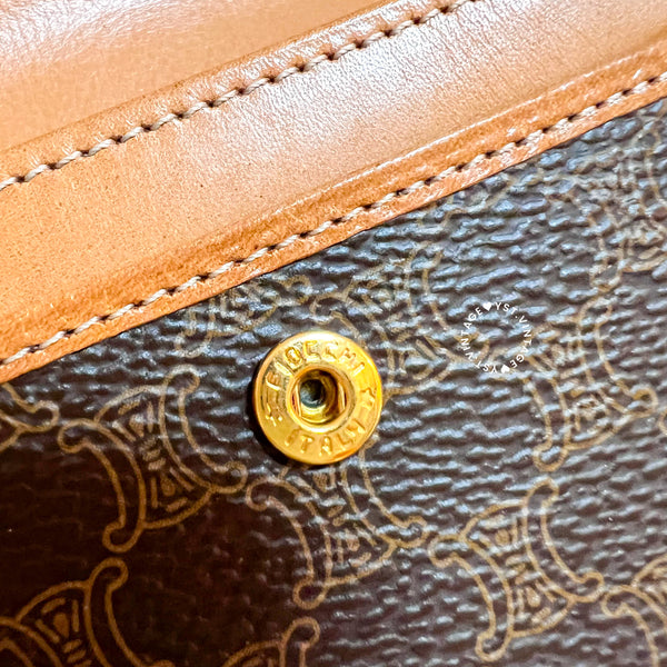 Vintage CELINE Macadam Card Holder / Coins Bag