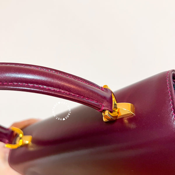 Vintage Bally Kelly Bag - Burgundy