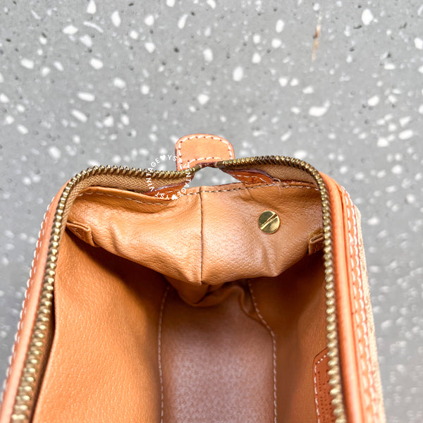 Vintage CELINE Macadam Small Makeup Bag - Beige