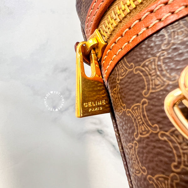 Vintage CELINE Macadam Vanity Bag 035 - Brown