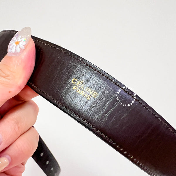 Vintage CELINE Sulky Belt - Brown*Gold