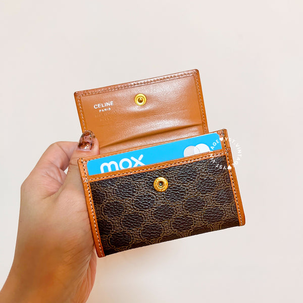 Vintage CELINE Macadam Card Holder / Coins Bag