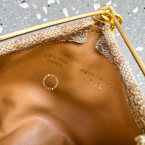 Vintage CELINE Sulky Macadam Coins Bag 004 - Beige