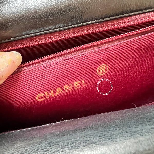 Vintage Chanel Double Flap Bag - Black 005