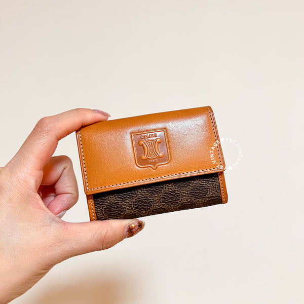 Vintage CELINE Macadam Card Holder / Coins Bag