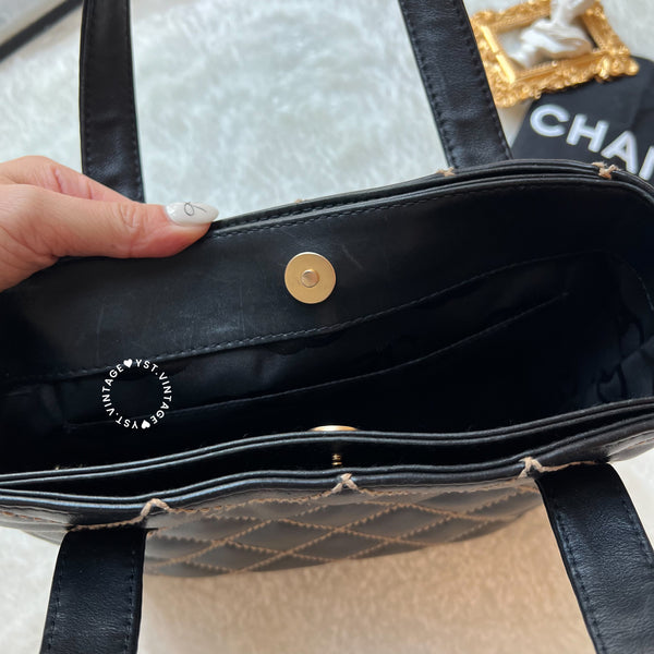 Vintage Chanel Vivian Tote Bag - Black 005